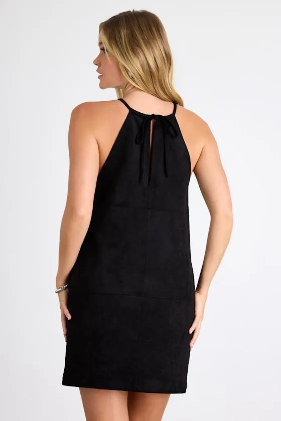 Westlynn Black Suede Cutout Shift Mini Dress sold by Lulus product image thumbnail 3