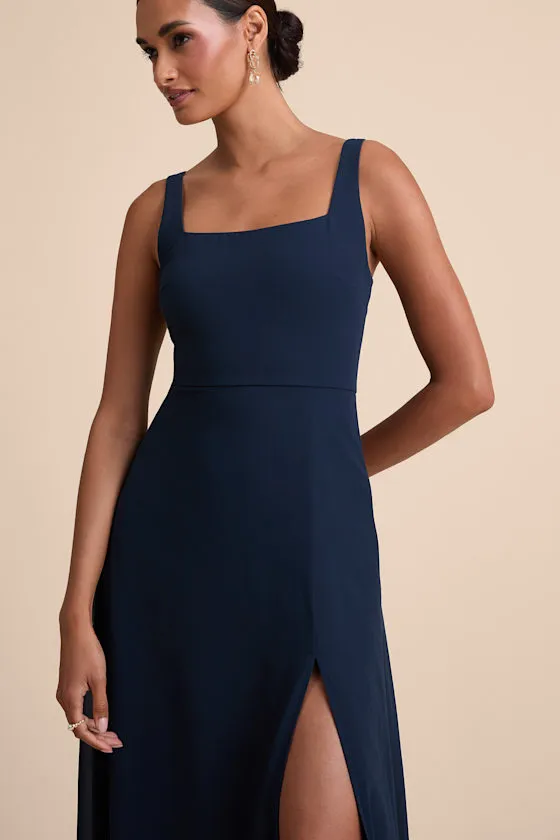 Remarkable Arrival Navy Blue Sleeveless Maxi Dress sold by Lulus product image thumbnail 2