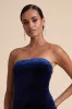 Mesmerizing Elegance Navy Blue Velvet Back Bow Maxi Dress sold by Lulus