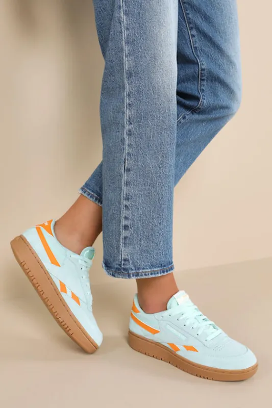 Club C Double Revenge Glitch Aqua Blue Suede Leather Sneakers sold by Lulus