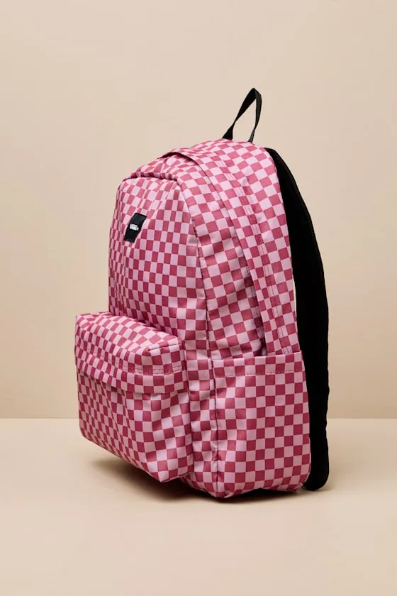 Old Skool Mauvewood Pink Checkered Backpack sold by Lulus product image thumbnail 2