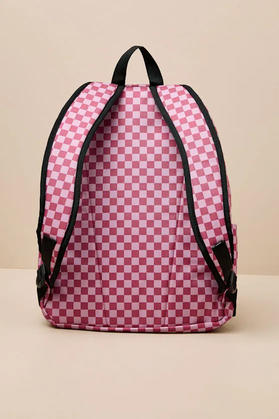Old Skool Mauvewood Pink Checkered Backpack sold by Lulus product image thumbnail 3