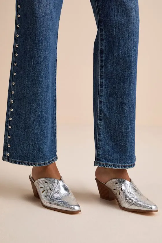 Armina Silver Western Mule Pumps sold by Lulus product image thumbnail 3