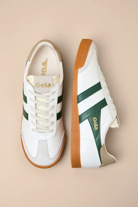 Elan White and Evergreen Leather Lace-Up Sneakers sold by Lulus product image thumbnail 2