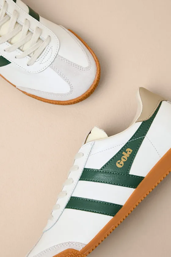 Elan White and Evergreen Leather Lace-Up Sneakers sold by Lulus product image thumbnail 3