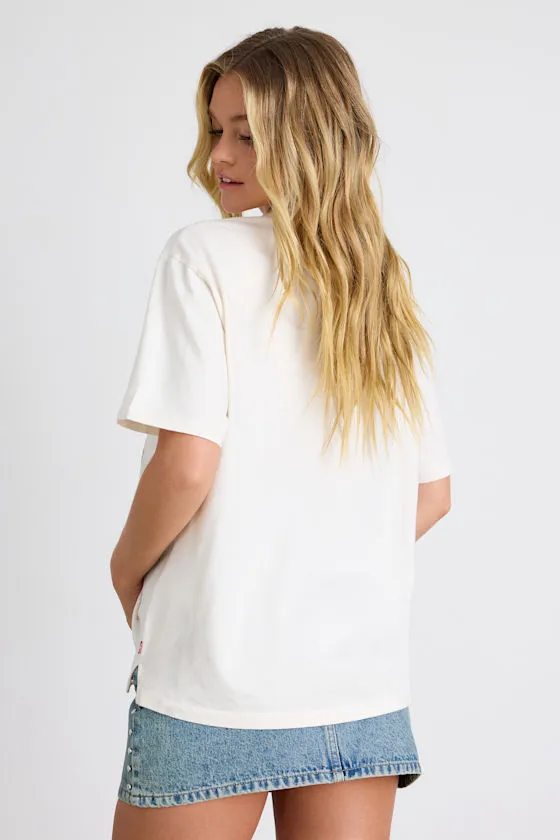 Women's Graphic Tabor Ivory Short Sleeve Tee sold by Lulus product image thumbnail 3