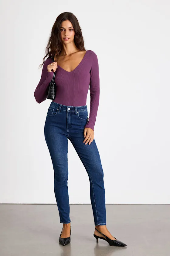 Easygoing Chic Purple Long Sleeve Bodysuit sold by Lulus product image thumbnail 3