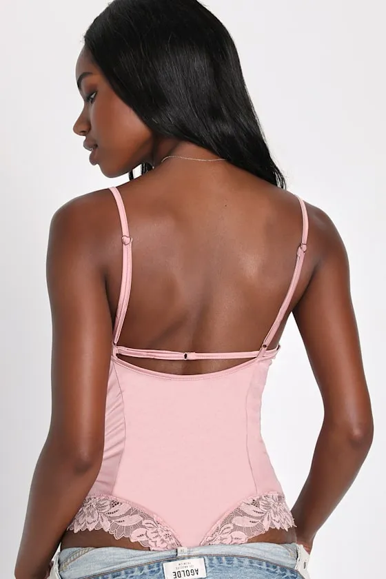 Wild Bunch Blush Pink Lace Bodysuit sold by Lulus product image thumbnail 4