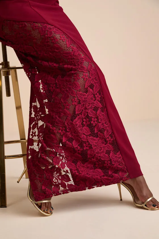 Irresistible Attitude Red Strapless Lace Column Maxi Dress sold by Lulus product image thumbnail 2