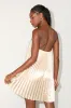 Bellina Champagne Satin Pleated Strapless Mini Dress sold by Lulus