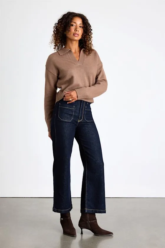 Cozy Forecast Light Brown Collared Pullover Sweater sold by Lulus product image thumbnail 4