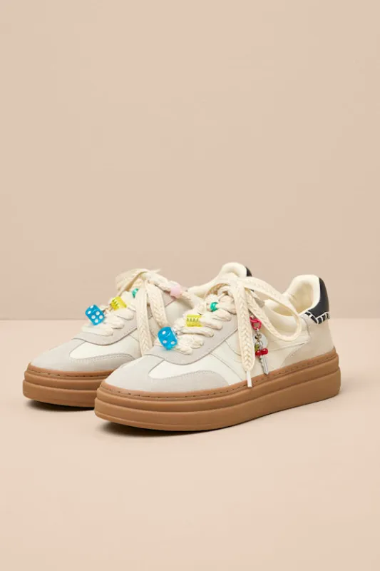Dodge Charm Bone Multi Leather Sneakers sold by Lulus