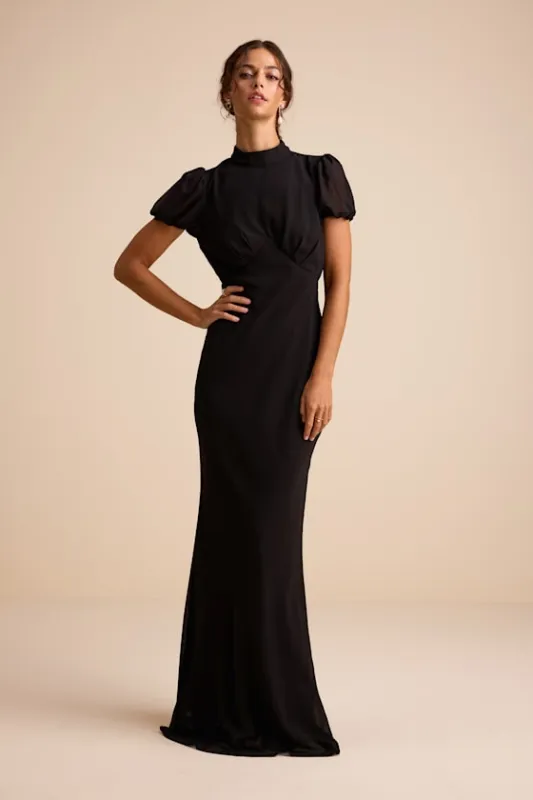 Langley Black Backless Maxi Dress sold by Lulus
