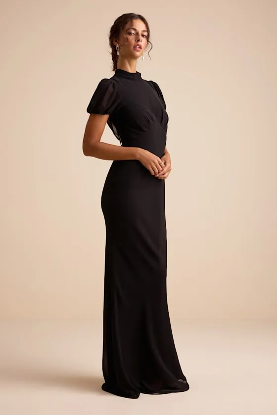 Langley Black Backless Maxi Dress sold by Lulus product image thumbnail 4
