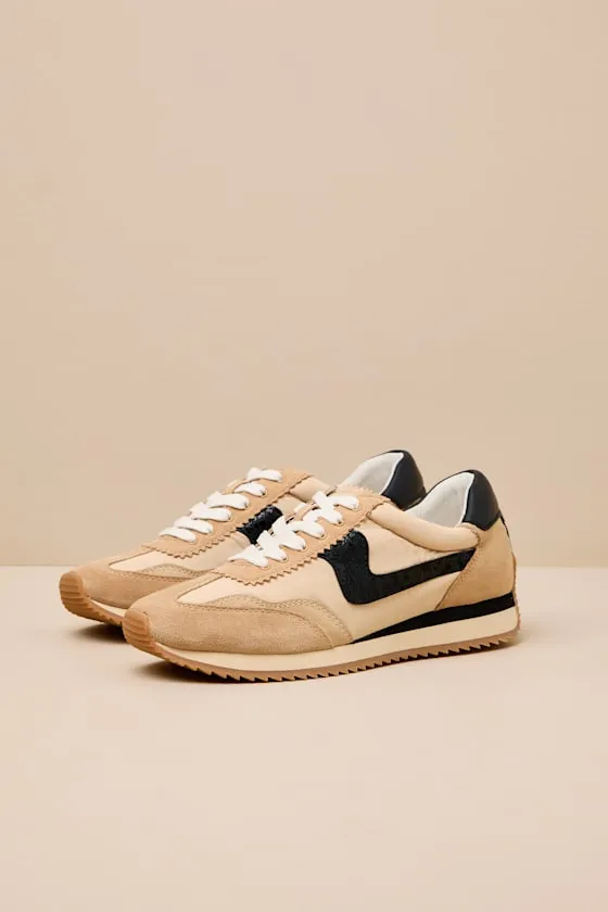 B.Ntcd Tan Multi Leather Nylon Sneakers sold by Lulus