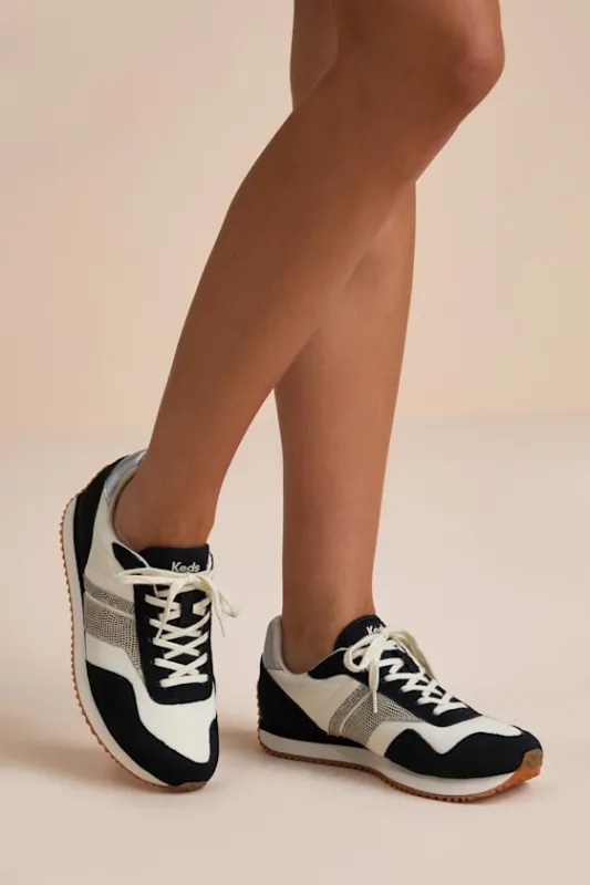 Rena Dalmata Black and White Suede Leather Lace-Up Sneakers sold by Lulus