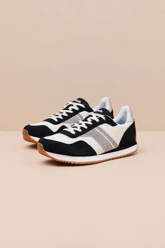 Rena Dalmata Black and White Suede Leather Lace-Up Sneakers sold by Lulus product image thumbnail 2