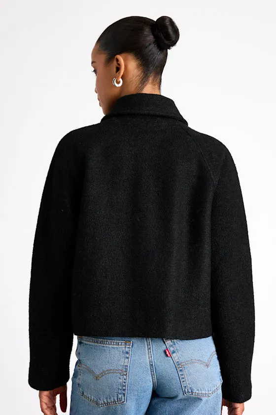 Brixlynn Black Wool Collared Jacket sold by Lulus product image thumbnail 3