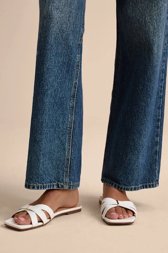 Saylor Bone Strappy Flat Slide Sandals sold by Lulus product image thumbnail 3