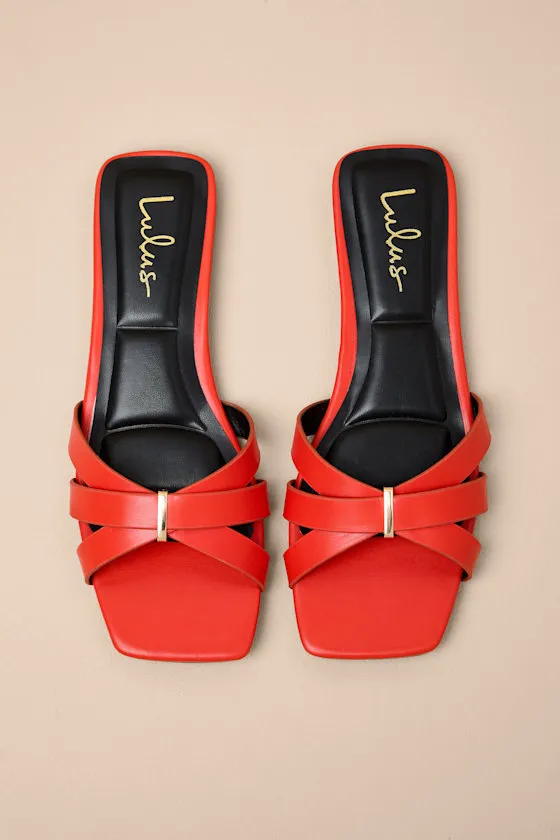 Saylor Neon Flare Strappy Flat Slide Sandals sold by Lulus product image thumbnail 4