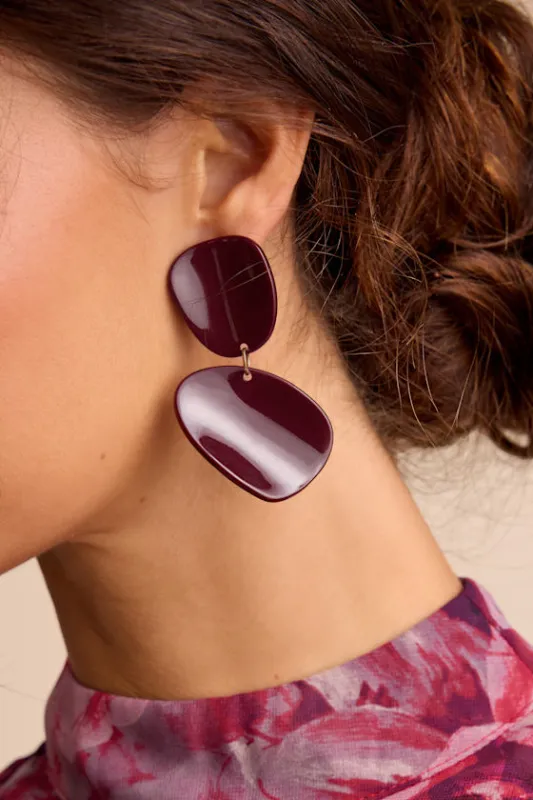 Aetheris Plum Purple Petal Drop Earrings made by Lulus