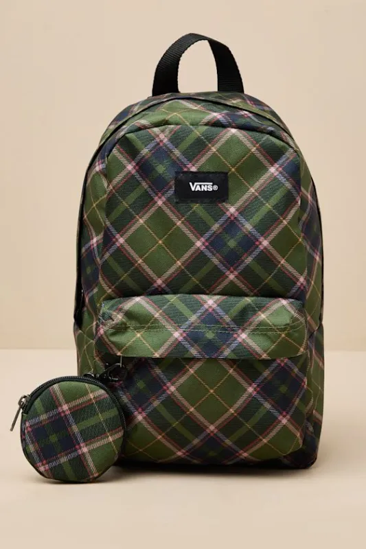 Old Skool Pine Forest Plaid Mini Backpack sold by Lulus