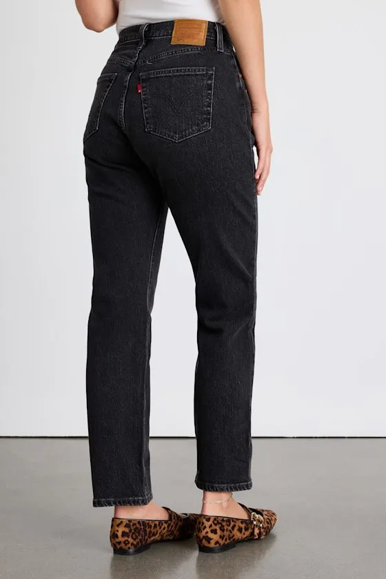 501 Curve Washed Black Straight Leg Jeans sold by Lulus product image thumbnail 3
