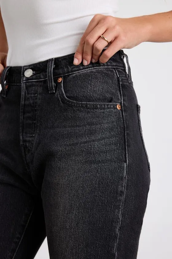 501 Curve Washed Black Straight Leg Jeans sold by Lulus product image thumbnail 4