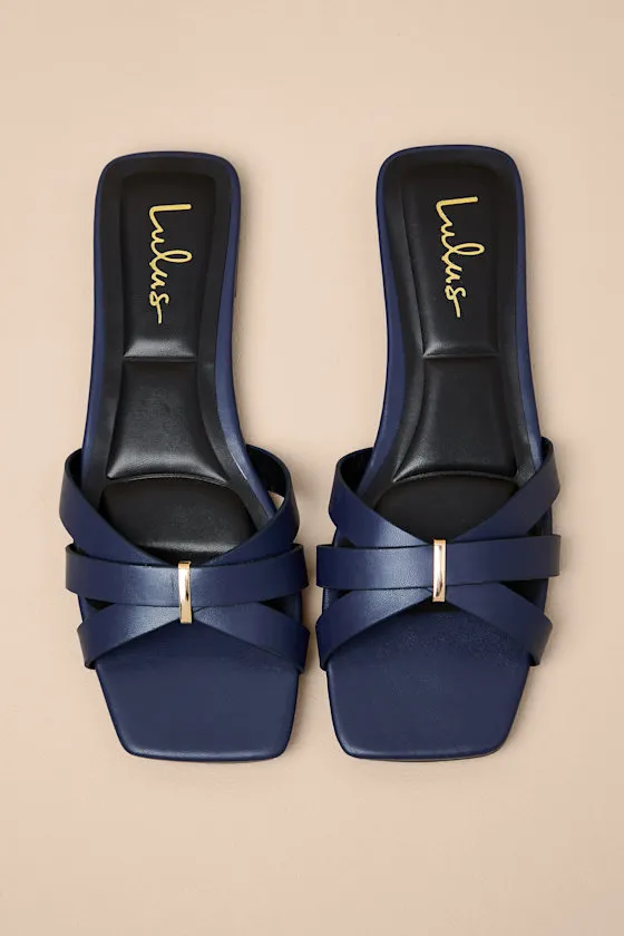 Saylor Future Dusk Strappy Flat Slide Sandals sold by Lulus product image thumbnail 4