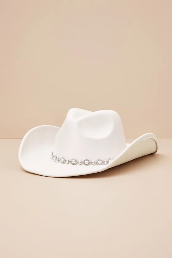 Raisa Ivory Rhinestone Pearl Western Hat sold by Lulus product image thumbnail 2