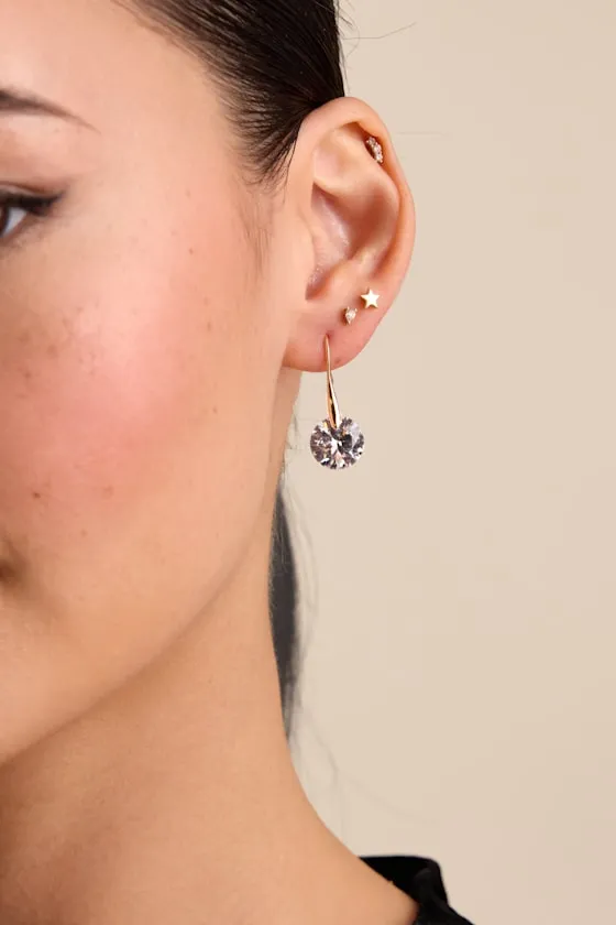Benny Gold Rhinestone Drop Earrings sold by Lulus product image thumbnail 2