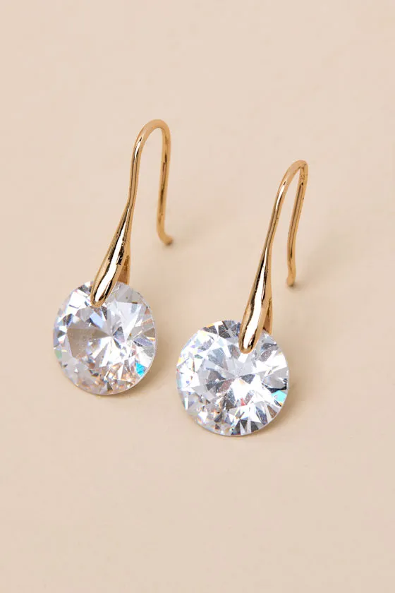 Benny Gold Rhinestone Drop Earrings sold by Lulus product image thumbnail 3