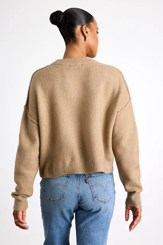 Lena Tan Crew Neck Pullover Sweater sold by Lulus product image thumbnail 3