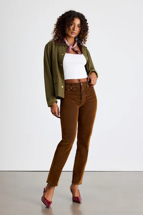Smarty Pants Brown Denim High-Rise Jeans sold by Lulus