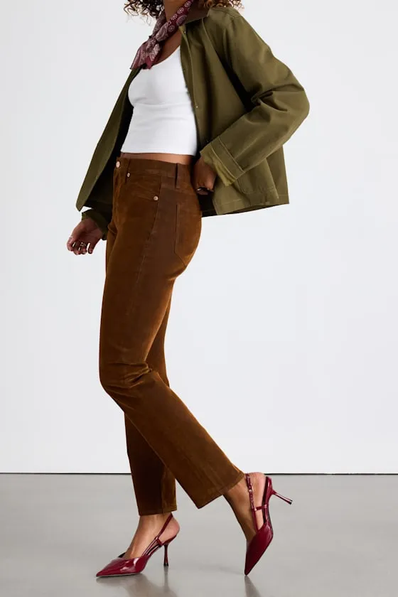 Smarty Pants Brown Denim High-Rise Jeans sold by Lulus product image thumbnail 2