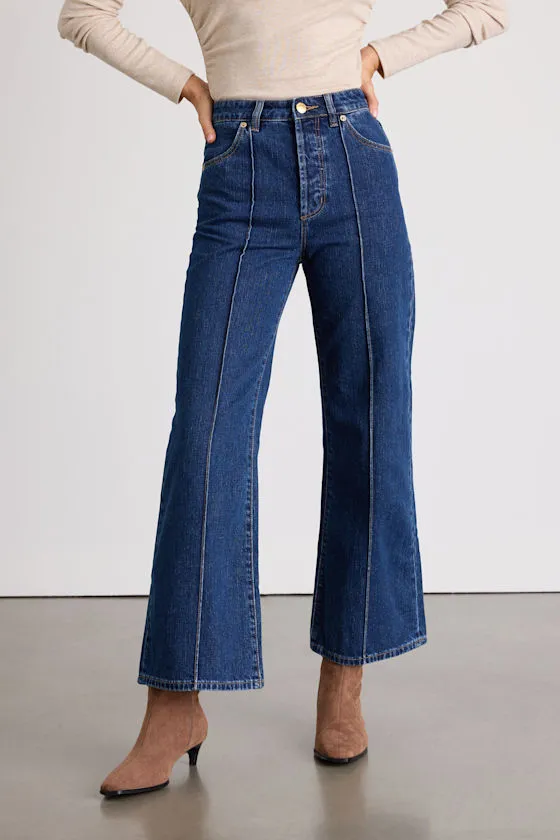 Sailor Scoop Dark Wash High-Rise Wide-Leg Jeans sold by Lulus product image thumbnail 2