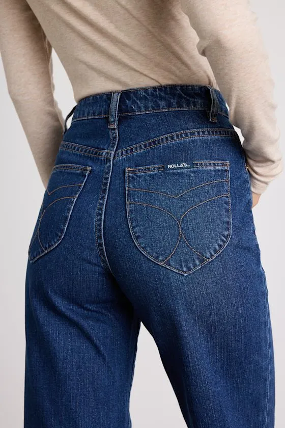 Sailor Scoop Dark Wash High-Rise Wide-Leg Jeans sold by Lulus product image thumbnail 4