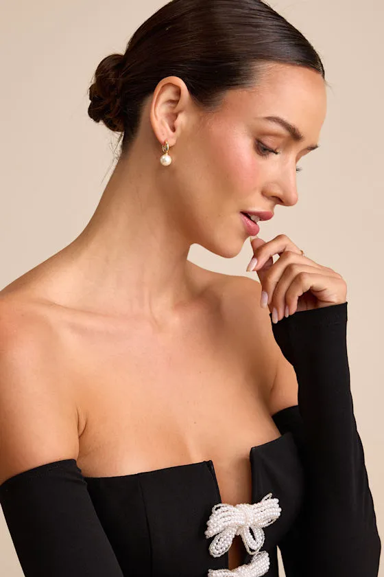 Waverly Gold Rhinestone Three-Piece Earring Set sold by Lulus product image thumbnail 3