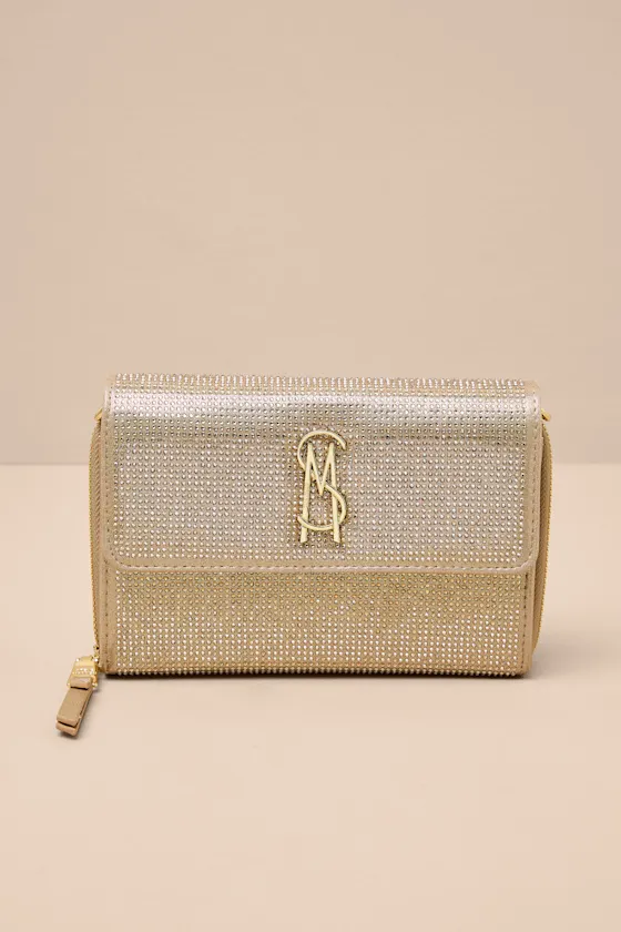Carina Champagne Rhinestone Crossbody Clutch sold by Lulus product image thumbnail 2