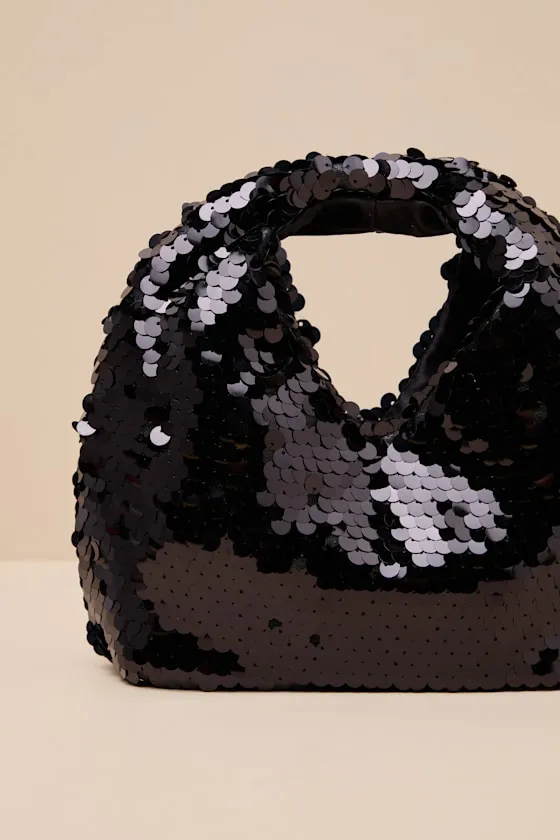 Dahlia Black Sequin Clutch Bag sold by Lulus product image thumbnail 3