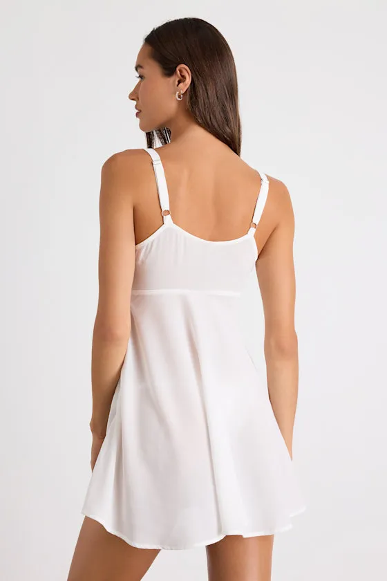 So Adored Ivory Sheer Bow Lingerie Slip sold by Lulus product image thumbnail 2