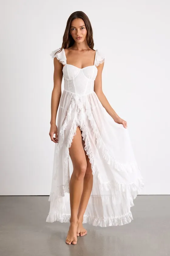 Smitten Ivory Lace Bustier Lingerie Slip sold by Lulus product image thumbnail 2