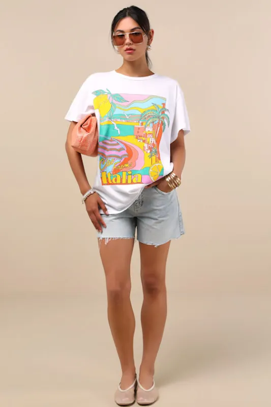 Tom White Graphic Oversized Short Sleeve Tee sold by Lulus