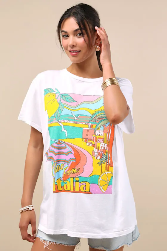 Tom White Graphic Oversized Short Sleeve Tee sold by Lulus product image thumbnail 3