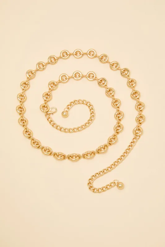 Bianca Gold Chain Link Belt sold by Lulus