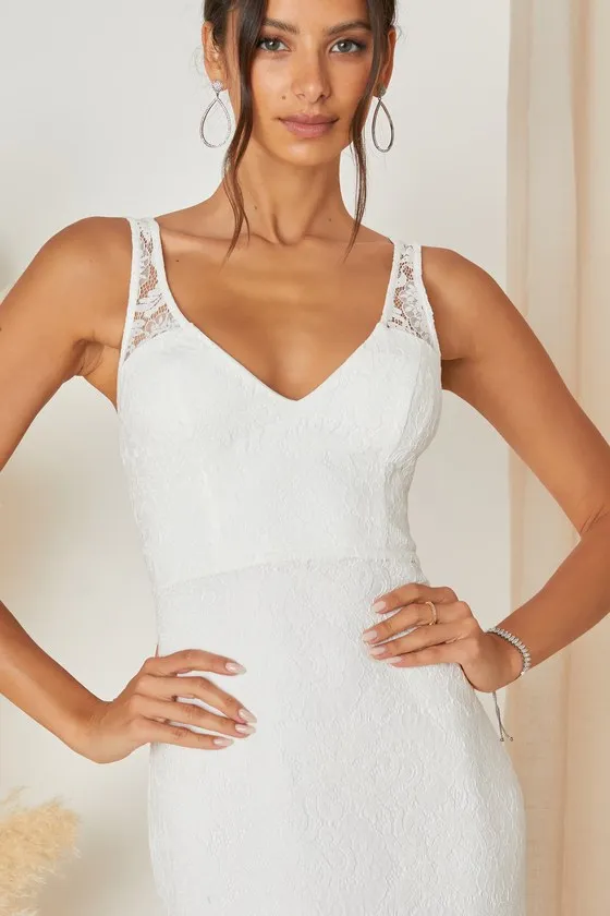 Beloved Eternity White Lace Sleeveless Maxi Dress sold by Lulus product image thumbnail 3