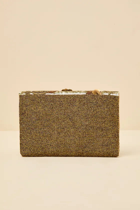 Sharla Gold Beaded Sequin Clutch sold by Lulus product image thumbnail 3