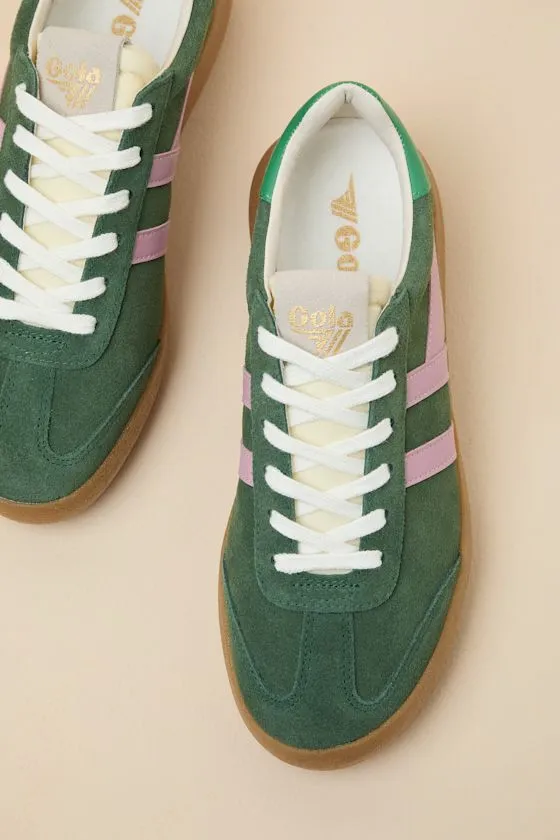 Athena Evergreen and Lilac Suede Leather Sneakers sold by Lulus product image thumbnail 2