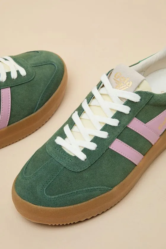 Athena Evergreen and Lilac Suede Leather Sneakers sold by Lulus product image thumbnail 3