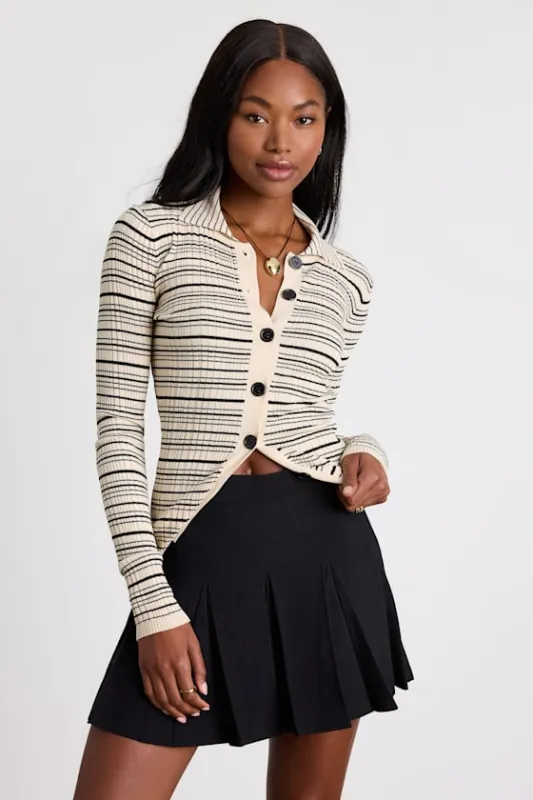 Alyne Black Knit Mid-Rise Mini Skirt sold by Lulus
